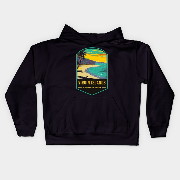 Virgin Islands National Park Kids Hoodie by JordanHolmes